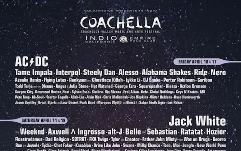 La folle programmation de Coachella 2015