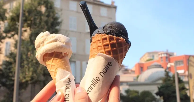 Marseille : La glace couleur charbon de chez Vanille Noire