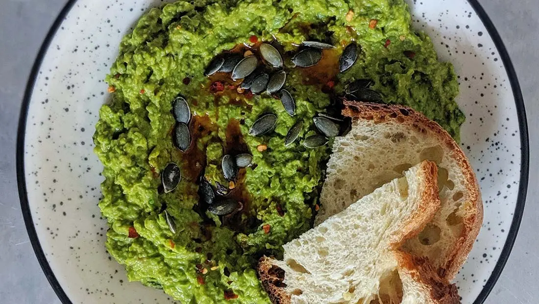 Tuto basique : purée de petits pois façon “houmous”