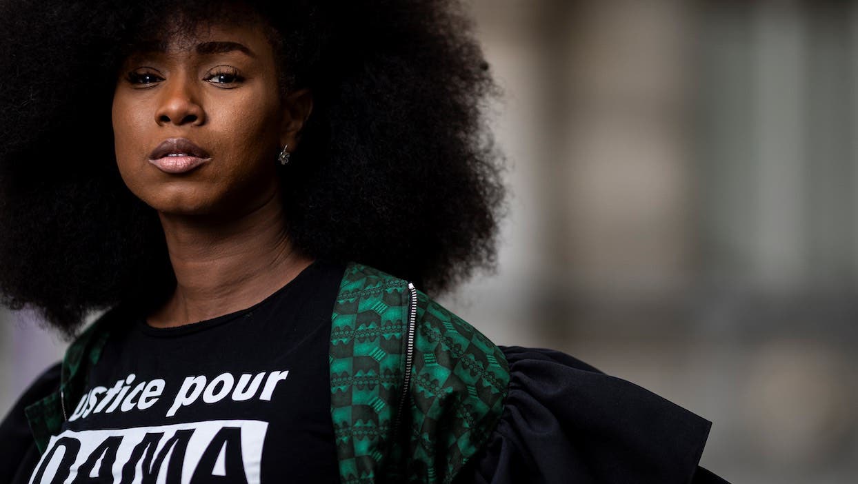 <p>Assa Traoré, le 25 avril 2019. © KENZO TRIBOUILLARD / AFP</p>
