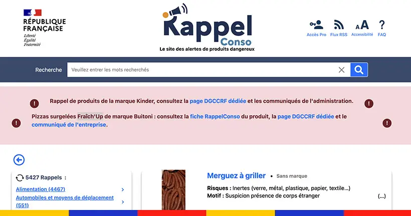 De Kinder à Buitoni, ce site (très utile) liste tous les rappels de produits