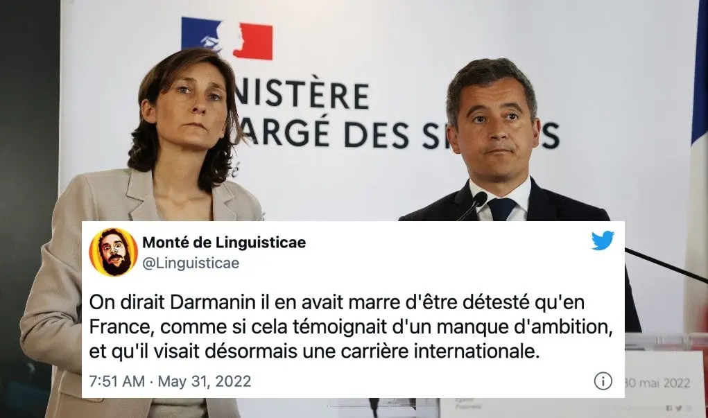 Sur Twitter, les fans de foot anglais et français dénoncent les mensonges de Darmanin